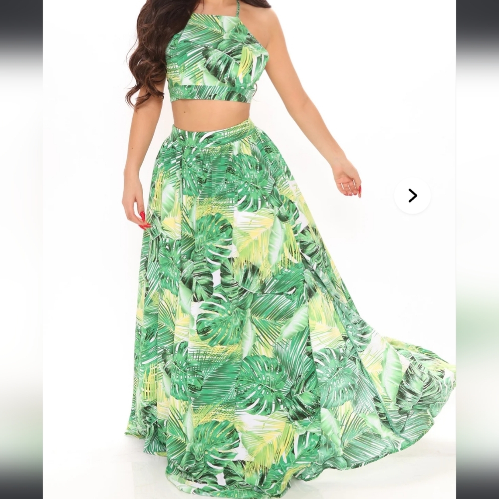 Green Maxi A-Line Wrap Skirt for Resort Wear